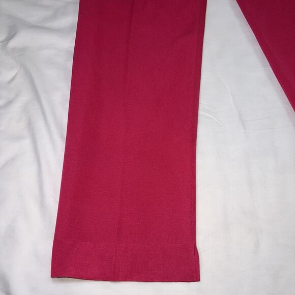 MING WANG Ankle Pants Size M Bright Pink Acrylic Blend Knit Pull On NEW NWT $175 - Picture 3 of 14